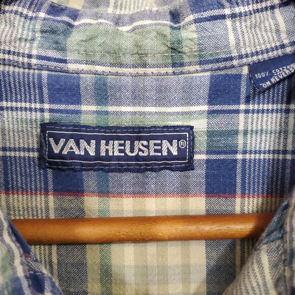 VAN HEUSEN Heavy weight cotton short sleeves southwest style XL Made in India - Picture 5 of 16